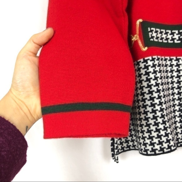 Giulio Saletta red holiday cardigan sweater - Picture 4 of 11